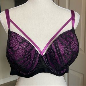 Sexy Purple & Black Bra
